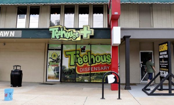 FILE PHOTO: This July 22, 2019 file photo shows Treehouse Dispensary's storefront location in Tulsa, Okla. — (John Clanton/Tulsa World via AP)