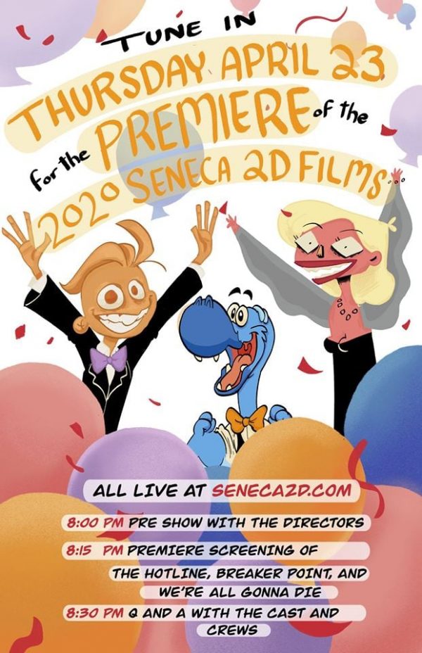 Seneca 2D Online Gradshow! Grad Film Premieres!!! Thursday Night!!!!!!! –  CARTOON NORTH